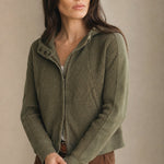 Uptown Waffle Hoodie — Pine, banana_republic product shot