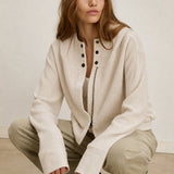 Uptown Waffle Hoodie — Crème, banana_republic product shot