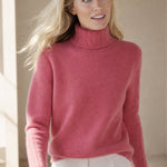 Valentina 100% Merino Turtleneck — Hot Pink, banana_republic product shot