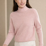 Valentina 100% Merino Turtleneck — Pink, banana_republic product shot