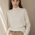 Valentina 100% Merino Turtleneck — White, banana_republic product shot