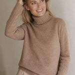 Valentina 100% Merino Turtleneck — Camel, banana_republic product shot