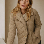 Vanessa Quilted Wrap Coat — Beige, banana_republic product shot
