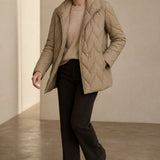 Vanessa Quilted Wrap Coat — Beige, banana_republic product shot