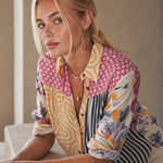 Varelle Stylized Blouses — Stripes and Swirls, banana_republic product shot