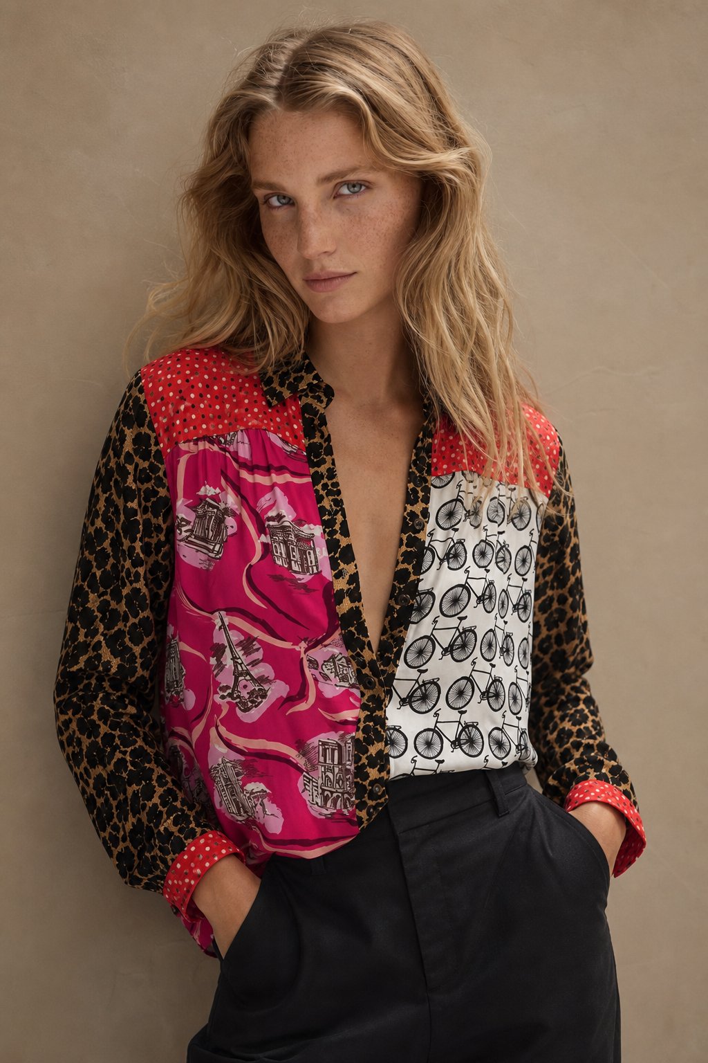 Varelle Stylized Blouses — Paris and Bicycles, banana_republic product shot
