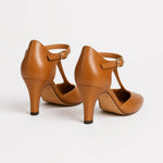 Verena Genuine Italian Leather Heels — Brown, jcrew product shot