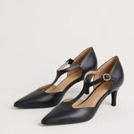 Verena Genuine Italian Leather Heels — Black, jcrew product shot