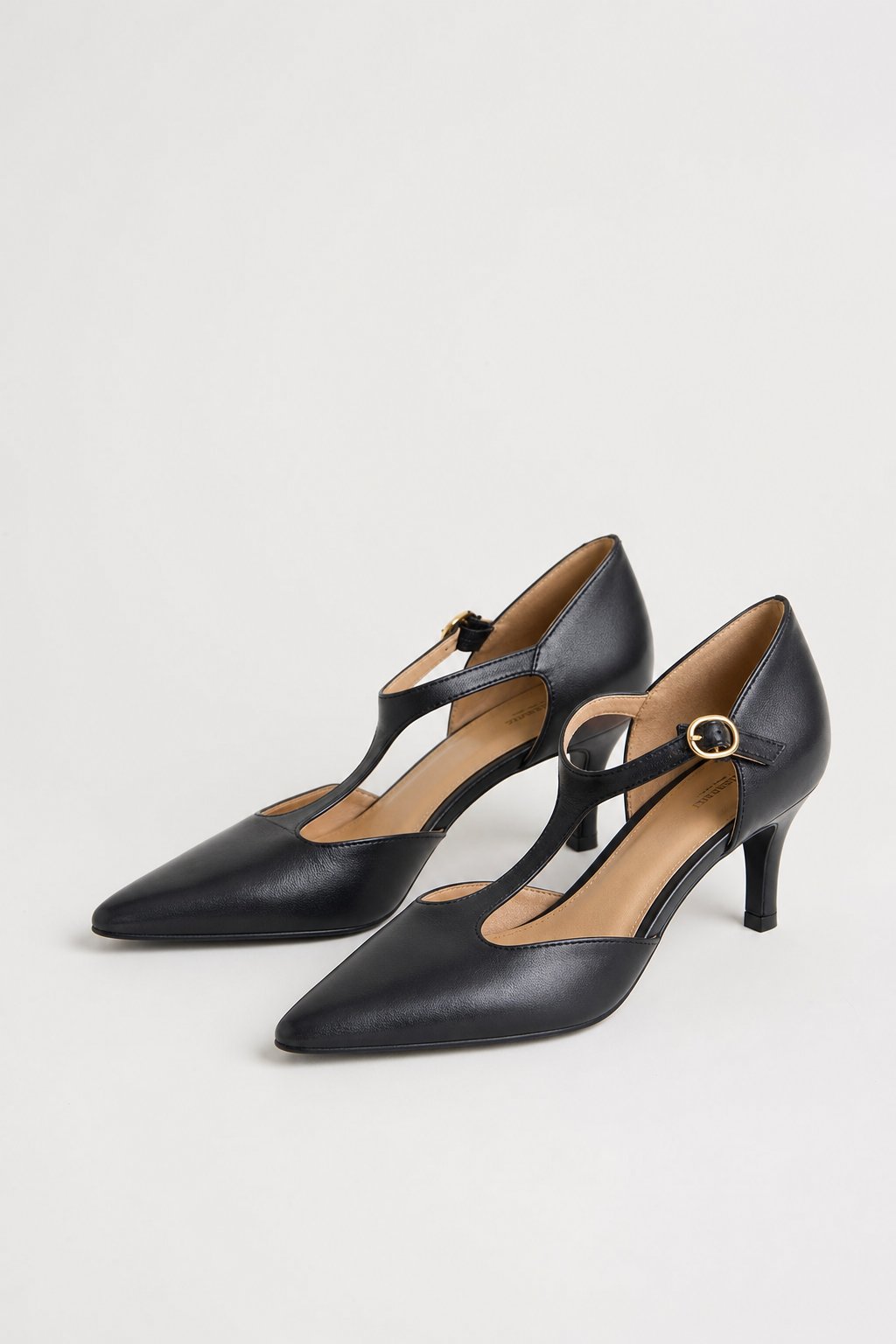 Verena Genuine Italian Leather Heels — Black, jcrew product shot