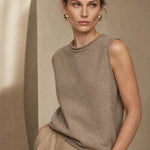 Verona Cashmere Vest — Camel, banana_republic product shot