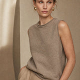 Verona Cashmere Vest — Camel, banana_republic product shot