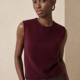 Verona Cashmere Vest — Wine, banana_republic product shot