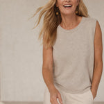 Verona Cashmere Vest — Ivory, banana_republic product shot