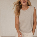 Verona Cashmere Vest — Ivory, banana_republic product shot
