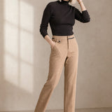 Verona Straight-Leg Trousers — Khaki, banana_republic product shot