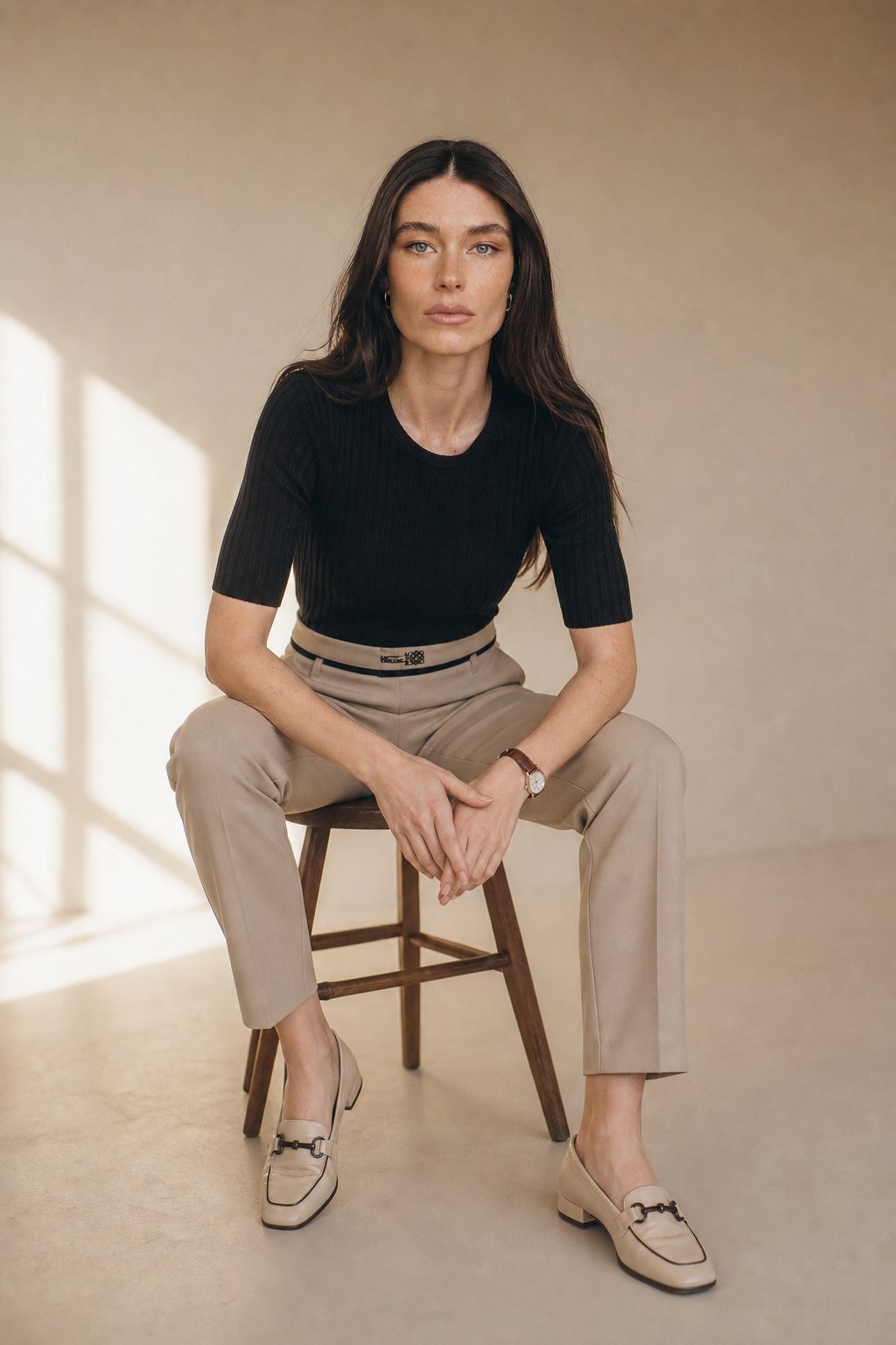 Verona Straight-Leg Trousers — Beige, banana_republic product shot