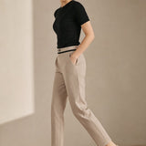 Verona Straight-Leg Trousers — Beige, banana_republic product shot