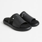 Vienna Italian Leather Flats — Black, studio product shot