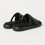 Vienna Italian Leather Flats — Black, studio product shot