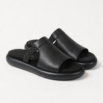 Vienna Italian Leather Flats — Black, studio product shot