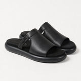 Vienna Italian Leather Flats — Black, studio product shot