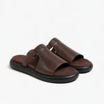 Vienna Italian Leather Flats — Brown, studio product shot