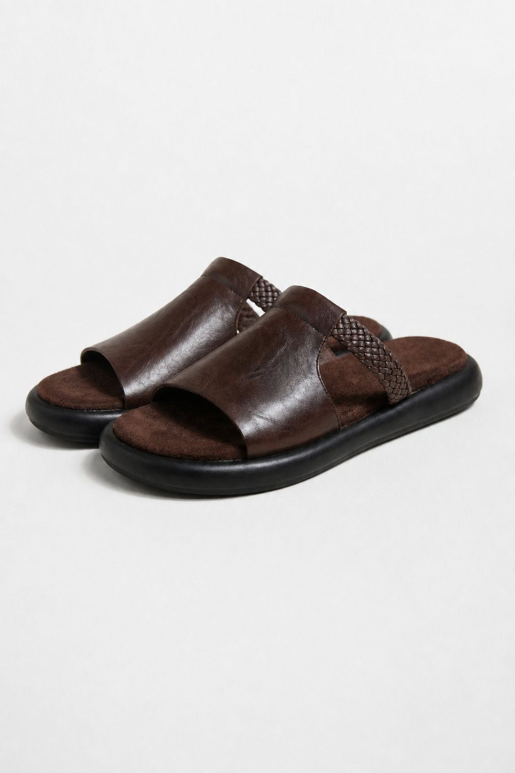 Vienna Italian Leather Flats — Brown, studio product shot