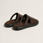 Vienna Italian Leather Flats — Brown, studio product shot