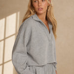 Weekender Comfort Hoodie — Light Gray, banana_republic product shot