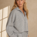 Weekender Comfort Hoodie — Light Gray, banana_republic product shot