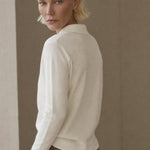 Windsor Polo Cardigan — Beige, banana_republic product shot