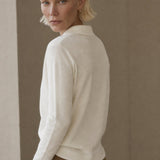 Windsor Polo Cardigan — Beige, banana_republic product shot