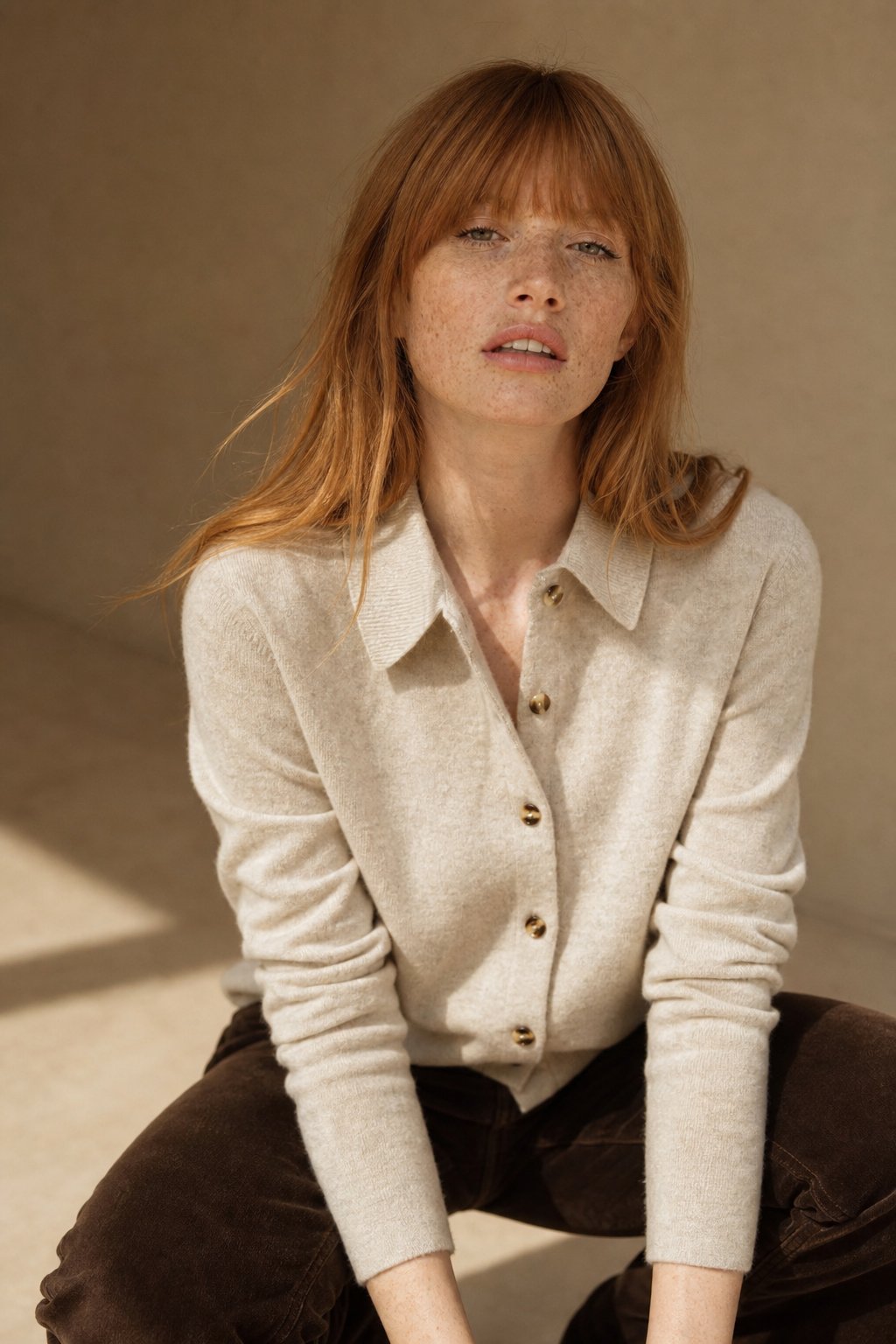 Windsor Polo Cardigan — Gray, banana_republic product shot
