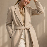 Winter Cinch Woolen Coat — Ivory, banana_republic product shot