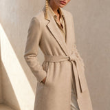 Winter Cinch Woolen Coat — Ivory, banana_republic product shot