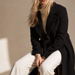 Winter Cinch Woolen Coat — Black, banana_republic product shot