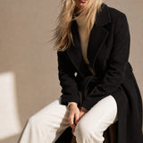 Winter Cinch Woolen Coat — Black, banana_republic product shot
