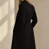 Winter Cinch Woolen Coat — Black, banana_republic product shot