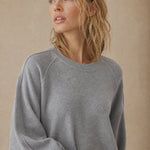 Women's Cotton Sweatshirt Loose Lantern Sleeve Pullover — Gray, banana_republic product shot