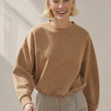Women's Oversized Cotton Hoodie Pullover Streetwear — Brown, banana_republic product shot