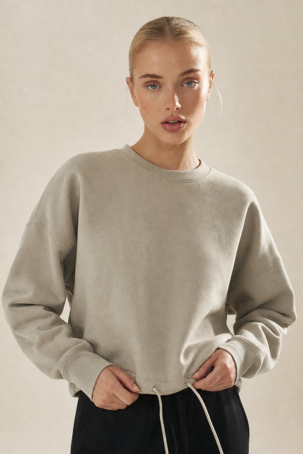 Women's Oversized Cotton Hoodie Pullover Streetwear — Gray, banana_republic product shot