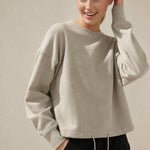 Women's Oversized Cotton Hoodie Pullover Streetwear — Gray, banana_republic product shot