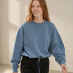 Women's Oversized Cotton Hoodie Pullover Streetwear — Sky, banana_republic product shot