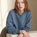 Women's Oversized Cotton Hoodie Pullover Streetwear — Sky, banana_republic product shot