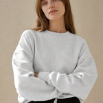Women's Oversized Cotton Hoodie Pullover Streetwear — White, banana_republic product shot