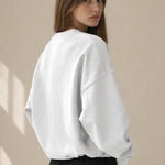 Women's Oversized Cotton Hoodie Pullover Streetwear — White, banana_republic product shot