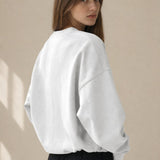 Women's Oversized Cotton Hoodie Pullover Streetwear — White, banana_republic product shot