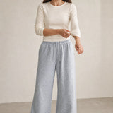 Women's Wide Leg Jogger Pants Drawstring Loose Fit — Gray, banana_republic product shot