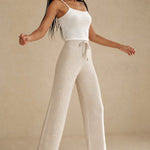 Wool Knitted Wide Leg Pants — Beige, banana_republic product shot