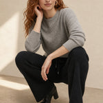 Wool Knitted Wide Leg Pants — Black, banana_republic product shot